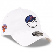 Бейсболка New York Knicks Malbon Golf x New Era White 9TWENTY