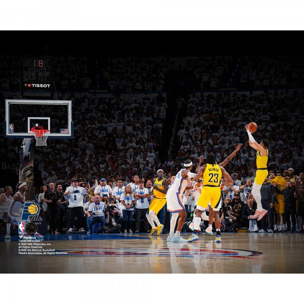 Tyrese Haliburton Indiana Pacers Unsigned Fanatics Authentic 2025 NBA Finals Game 1 vs. Oklahoma City Thunder Game-Winning Shot Photograph