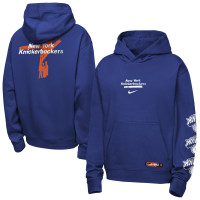 Подростковая New York Knicks Nike Blue Courtside Club Premiere Hoodie
