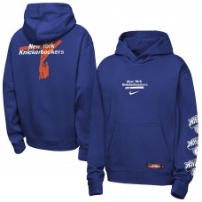 Подростковая New York Knicks Nike Blue Courtside Club Premiere Hoodie