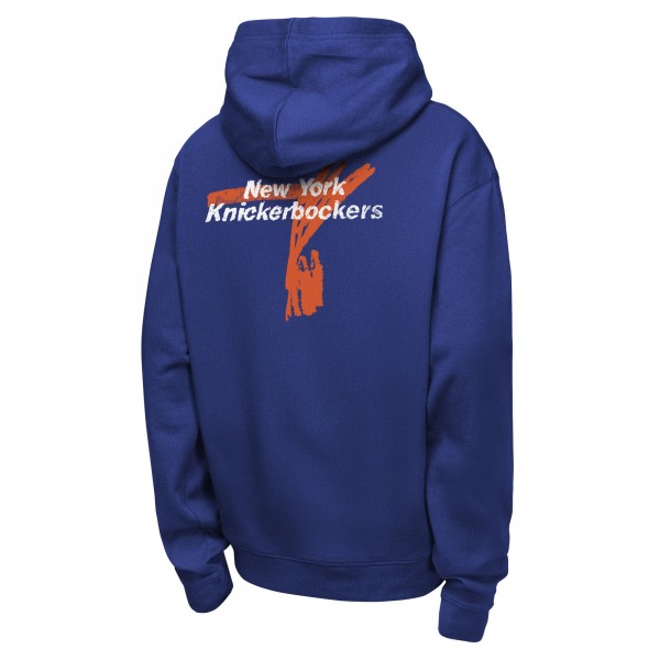 Подростковая New York Knicks Nike Blue Courtside Club Premiere Hoodie