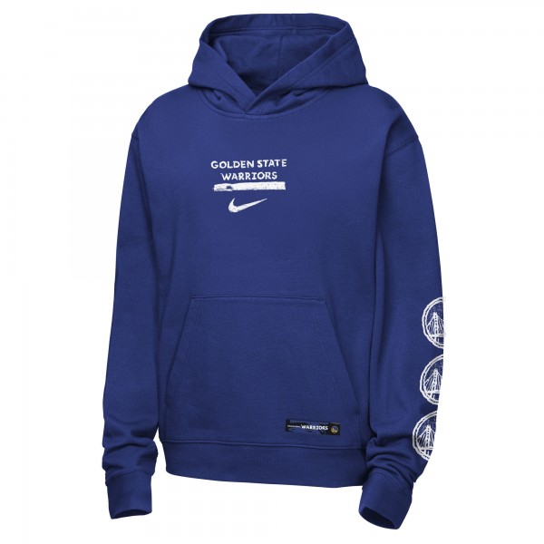 Подростковая Golden State Warriors Nike Royal Courtside Club Premiere Hoodie
