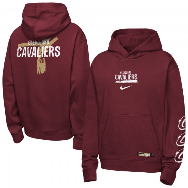 Подростковая Cleveland Cavaliers Nike Wine Courtside Club Premiere Hoodie