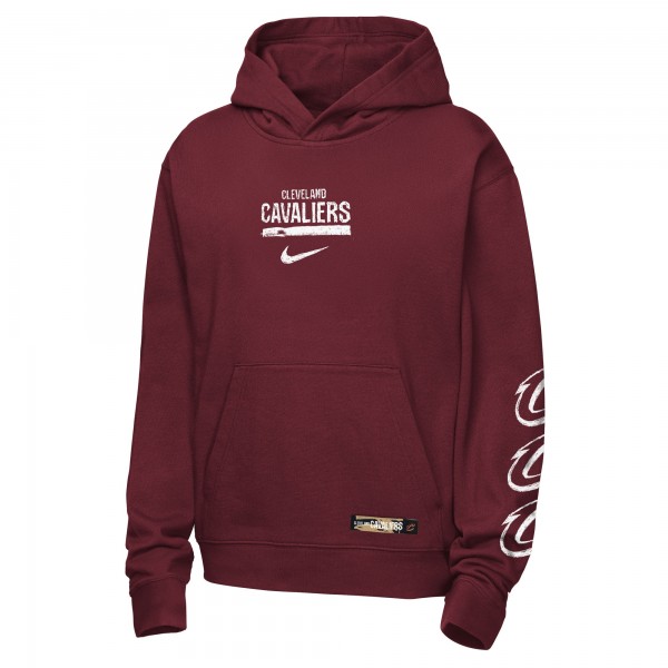 Подростковая Cleveland Cavaliers Nike Wine Courtside Club Premiere Hoodie