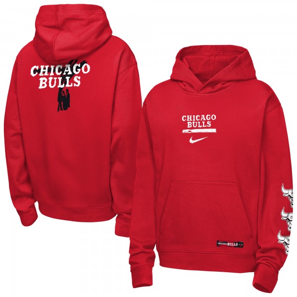 Подростковая Chicago Bulls Nike Red Courtside Club Premiere Hoodie