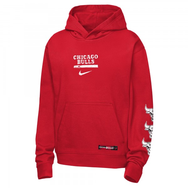 Подростковая Chicago Bulls Nike Red Courtside Club Premiere Hoodie