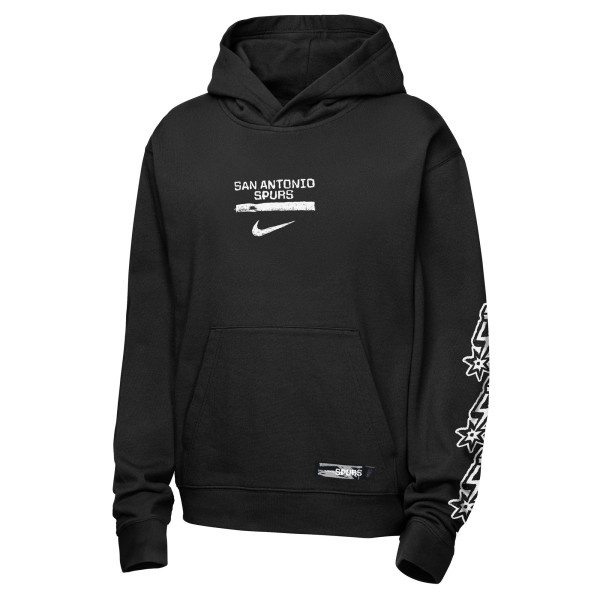 Подростковая San Antonio Spurs Nike Black Courtside Club Premiere Hoodie
