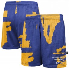 Подростковая Golden State Warriors Nike Royal/Gold Courtside Pro Shot Dri-FIT Mesh Practice Shorts
