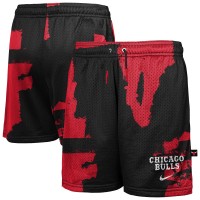 Подростковая Chicago Bulls Nike Black/Red Courtside Pro Shot Dri-FIT Mesh Practice Shorts