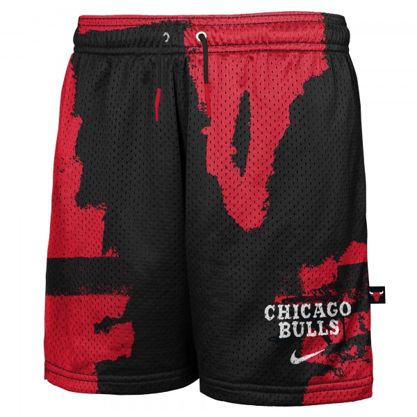 Подростковая Chicago Bulls Nike Black/Red Courtside Pro Shot Dri-FIT Mesh Practice Shorts