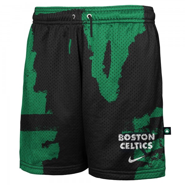 Подростковая Boston Celtics Nike Black/Kelly Green Courtside Pro Shot Dri-FIT Mesh Practice Shorts