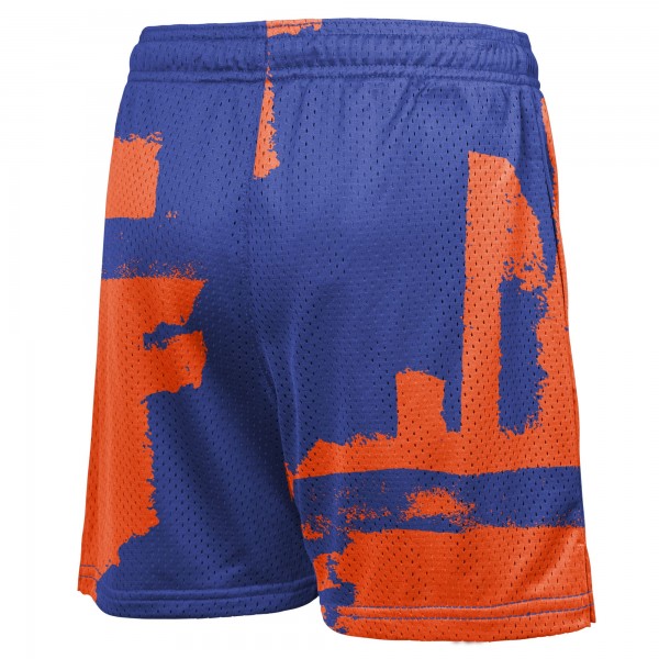 Подростковая New York Knicks Nike Blue Courtside Pro Shot Dri-FIT Mesh Practice Shorts