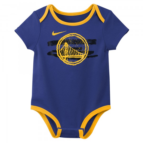 Малышам Golden State Warriors Nike Blue Courtside Premier 2-Pack Bodysuit Set