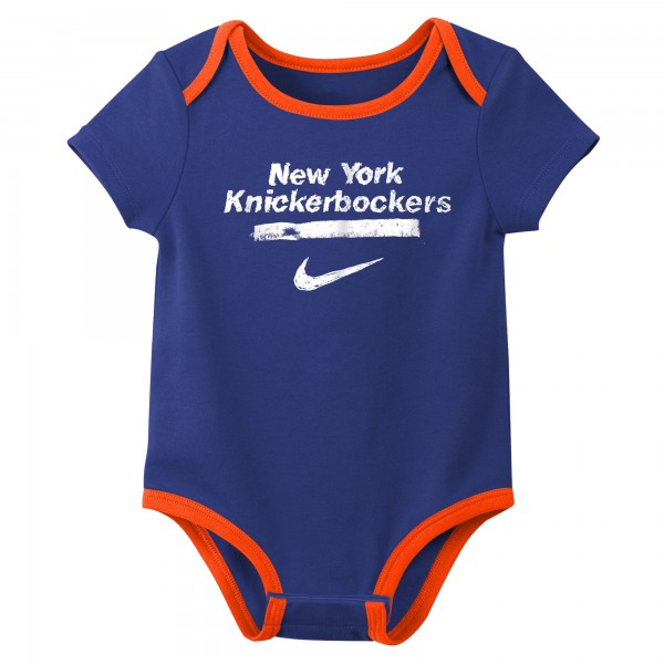 Малышам New York Knicks Nike Blue Courtside Premier 2-Pack Bodysuit Set