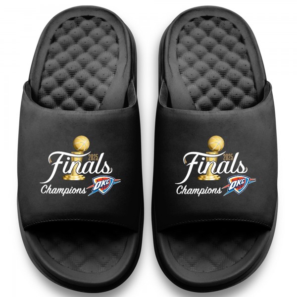 Шлепки Unisex Oklahoma City Thunder ISlide Black 2025 NBA Finals Champions Motive