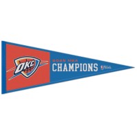 Флажок Oklahoma City Thunder WinCraft 2025 NBA Finals Champions 13 x 32 Wool