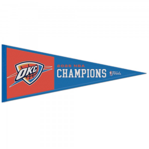 Флажок Oklahoma City Thunder WinCraft 2025 NBA Finals Champions 13 x 32 Wool