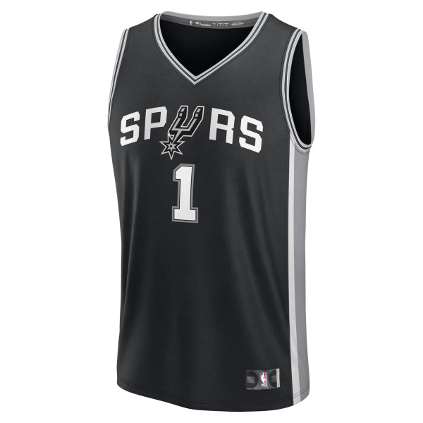 Подростковая San Antonio Spurs Victor Wembanyama Fanatics Black Fast Break Replica Jersey - Icon Edition