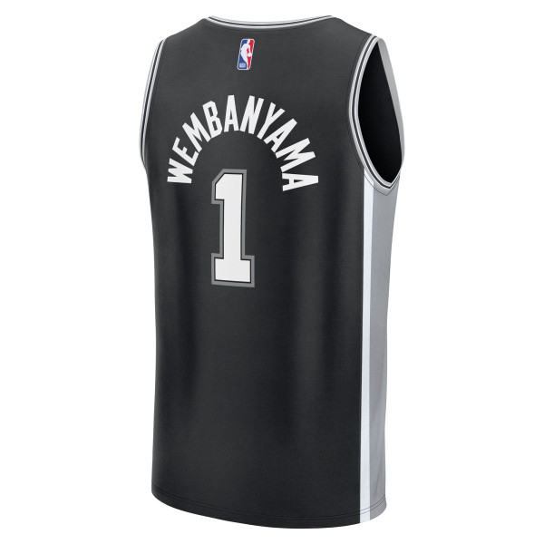 Подростковая San Antonio Spurs Victor Wembanyama Fanatics Black Fast Break Replica Jersey - Icon Edition