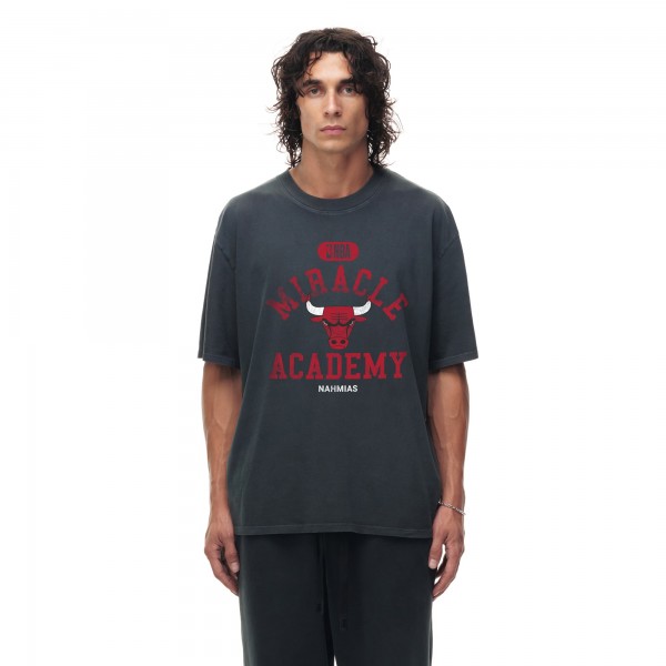 Unisex Chicago Bulls Heather Black Miracle Academy x NBA Collection Vintage Boxy T-shirt