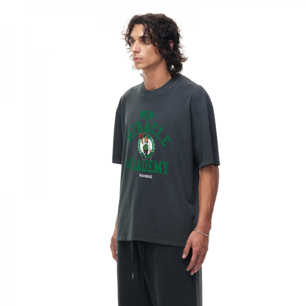Unisex Boston Celtics Heather Black Miracle Academy x NBA Collection Vintage Boxy T-shirt