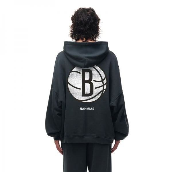 Толстовка Unisex Brooklyn Nets Heather Black Miracle Academy x NBA Collection Vintage Sunfad