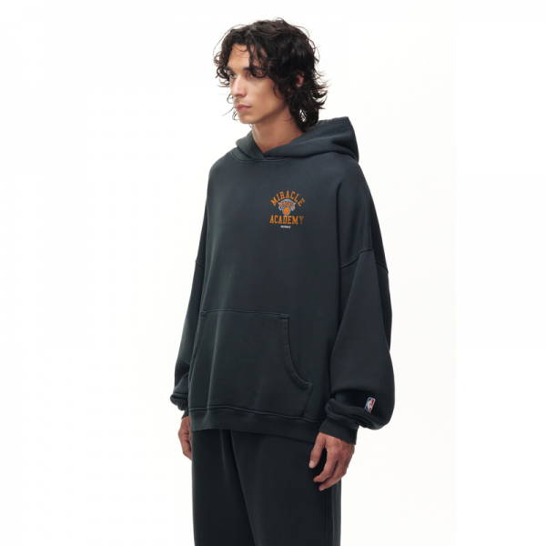 Unisex New York Knicks Heather Black Miracle Academy x NBA Collection Vintage Sunfade Hoodie