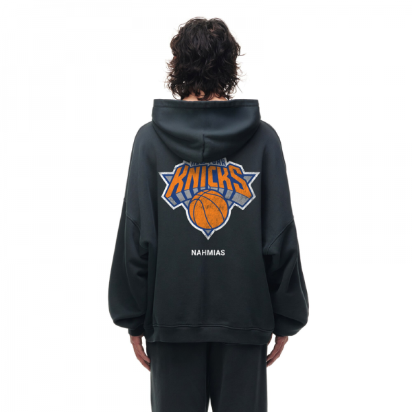 Unisex New York Knicks Heather Black Miracle Academy x NBA Collection Vintage Sunfade Hoodie