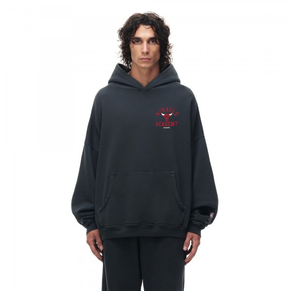 Толстовка Unisex Chicago Bulls Heather Black Miracle Academy x NBA Collection Vintage Sunfade