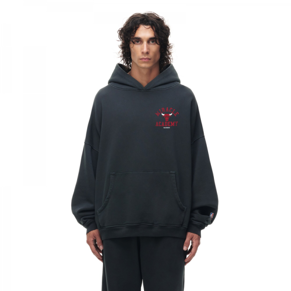 Толстовка Unisex Chicago Bulls Heather Black Miracle Academy x NBA Collection Vintage Sunfade
