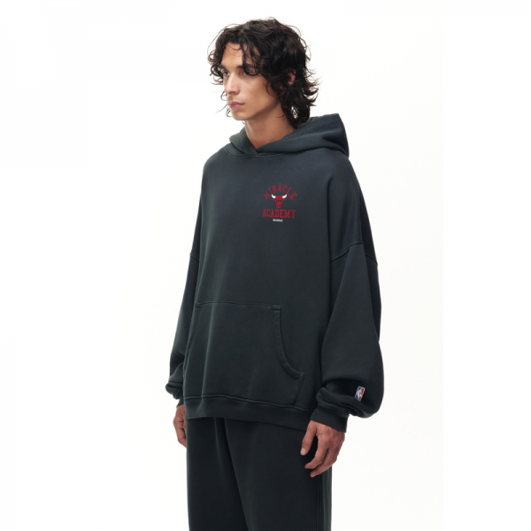 Толстовка Unisex Chicago Bulls Heather Black Miracle Academy x NBA Collection Vintage Sunfade