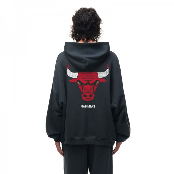Толстовка Unisex Chicago Bulls Heather Black Miracle Academy x NBA Collection Vintage Sunfade