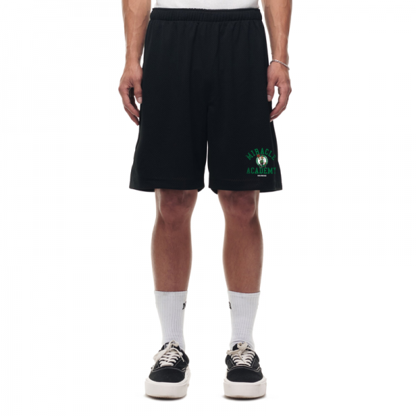Unisex Boston Celtics Black Miracle Academy x NBA Collection Baggy Mesh P.E. Shorts