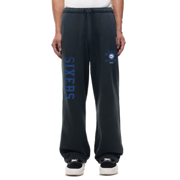 Unisex Philadelphia 76ers Heather Black Miracle Academy x NBA Vintage Wide Sweatpants