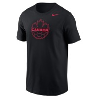 Canada Soccer Nike Crest T-Shirt - Black