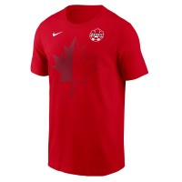 Canada Soccer Nike Maple Leaf T-Shirt - Red