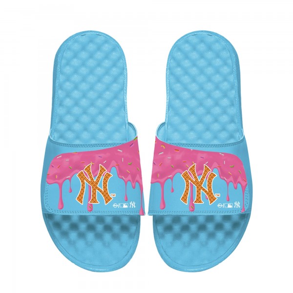 Unisex New York Yankees ISlide Blue Ice Cream Drip Slide Sandals