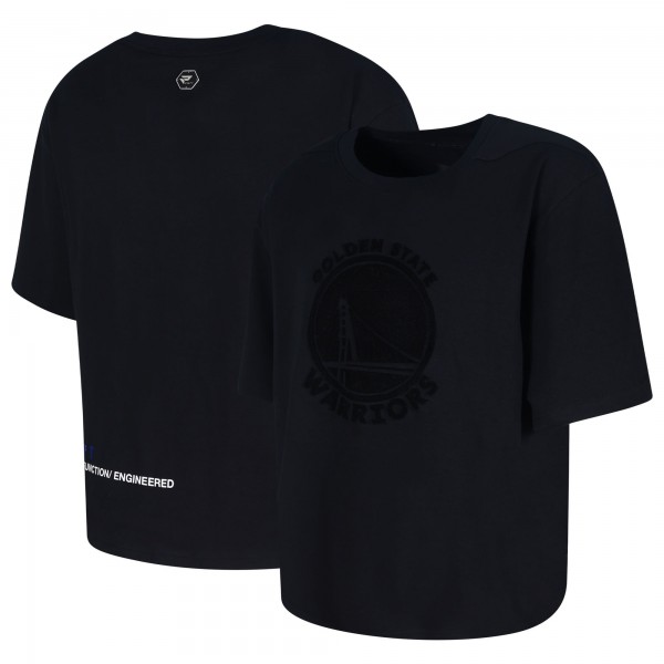 Golden State Warriors Protege Black Eco-Poly Interlock Fashion Tonal T-Shirt