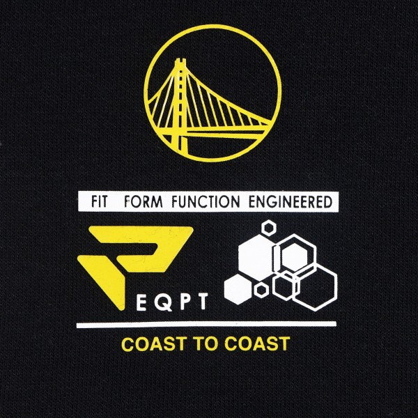 Golden State Warriors Protege Black Eco-Poly Interlock Fashion Tonal T-Shirt