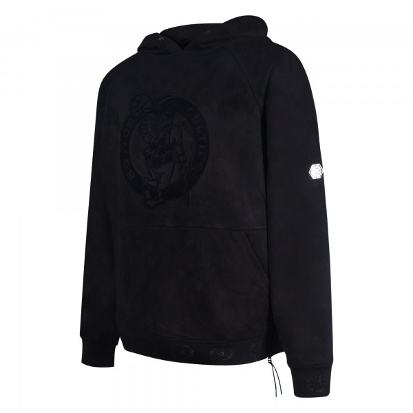 Boston Celtics Protege Black Eco-Friendly Functional Suede Fashion Tonal Hoodie
