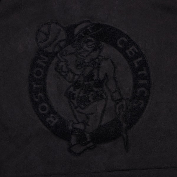 Boston Celtics Protege Black Eco-Friendly Functional Suede Fashion Tonal Hoodie