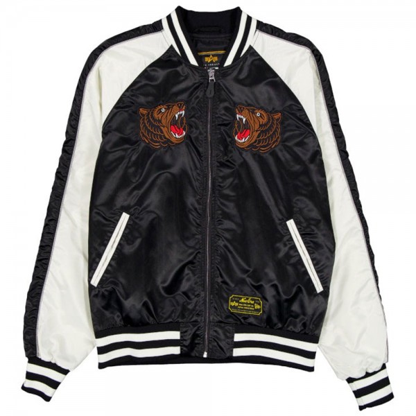 2026 NBA All-Star Game New Era x Alpha Industries Black/White Souvier Full-Zip Jacket