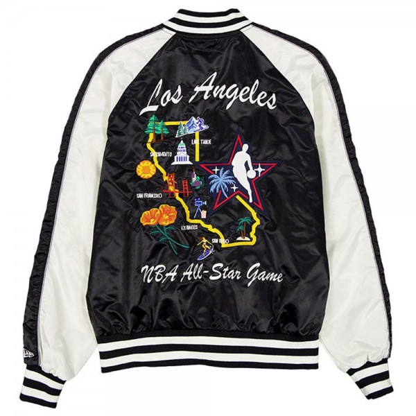 2026 NBA All-Star Game New Era x Alpha Industries Black/White Souvier Full-Zip Jacket