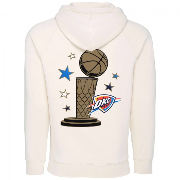 Толстовка Unisex Oklahoma City Thunder Sportiqe Cream 2025 NBA Finals Champions Metallic Olsen Tri-Blend