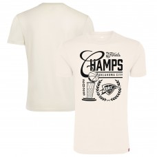 Футболка Unisex Oklahoma City Thunder Sportiqe Cream 2025 NBA Finals Champions Metallic Logo Tri-Blend