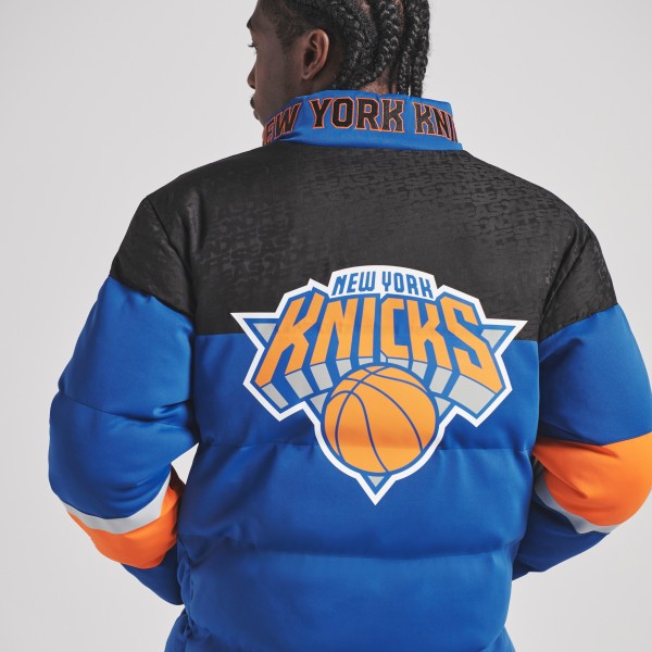 Unisex New York Knicks Off Season x NBA Blue Standard Puffer Jacket