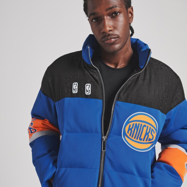 Unisex New York Knicks Off Season x NBA Blue Standard Puffer Jacket