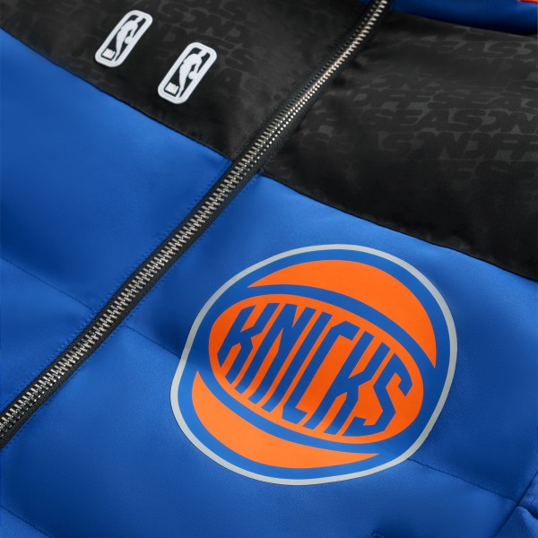 Unisex New York Knicks Off Season x NBA Blue Standard Puffer Jacket