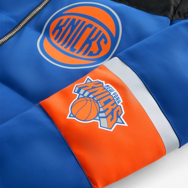 Unisex New York Knicks Off Season x NBA Blue Standard Puffer Jacket