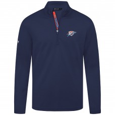 Кофта на короткой молнии Oklahoma City Thunder Levelwear Navy 2025 NBA Finals Champions Heron